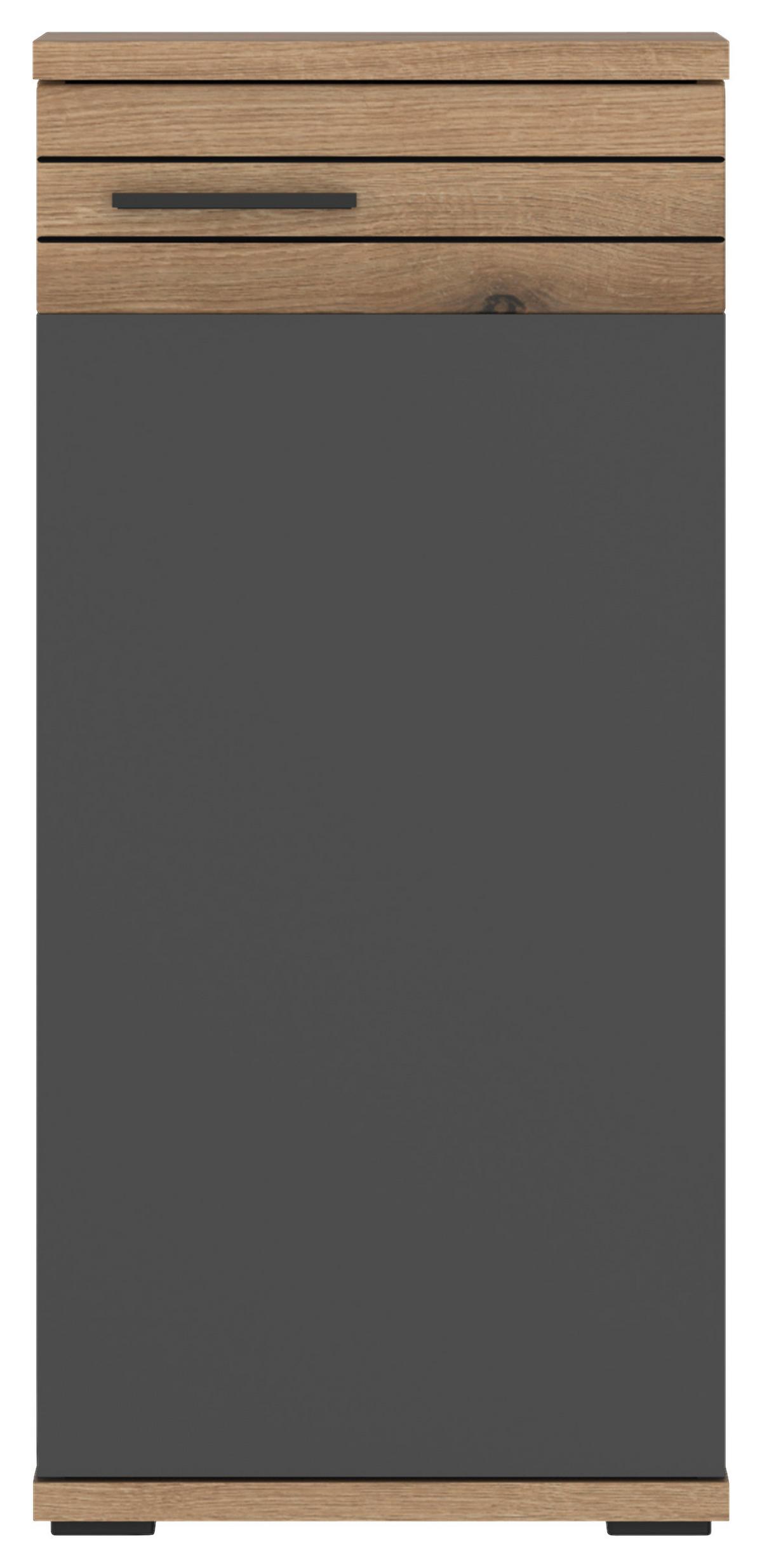 Badezimmer Cotia Cotlu Eiche Dekor/anthrazit B: 160cm - Eichefarben/Anthrazit, MODERN, Holzwerkstoff (160/187,6/48cm) - James Wood