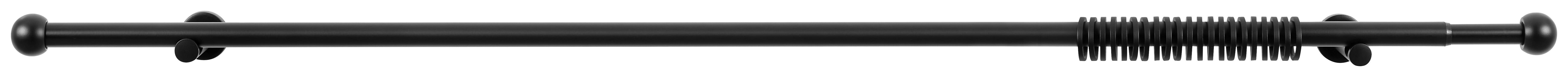 Rundstangengarnitur Nero - Schwarz, KONVENTIONELL, Metall (120-210cm) - Ondega