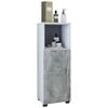 Midischrank Flandu B: 31 cm Weiß/Beton-Optik - Schwarz/Grau, Basics, Holzwerkstoff (31/93/30cm) - MID.YOU