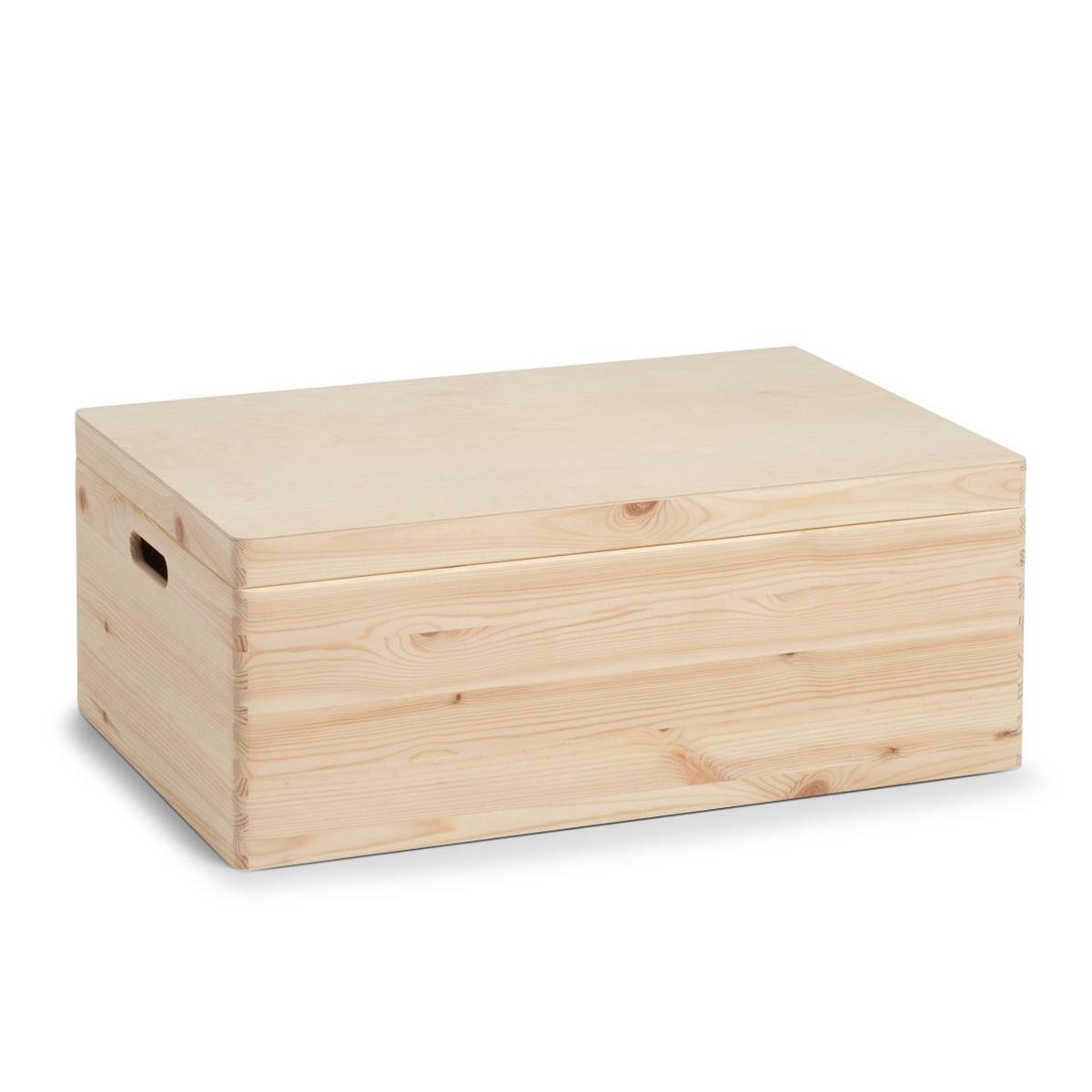 Dekokiste Naturfarben B: 60 Cm - Naturfarben, Basics, Holz (60/40/24cm) - Zeller Present