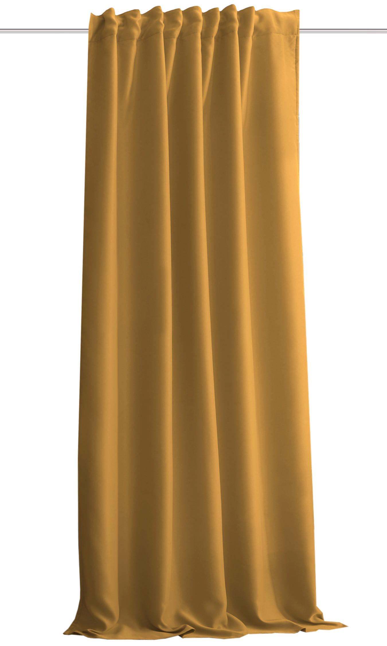 Lärmschutzvorhang Currygelb B: 135 cm - Currygelb, KONVENTIONELL, Textil (135/245cm)