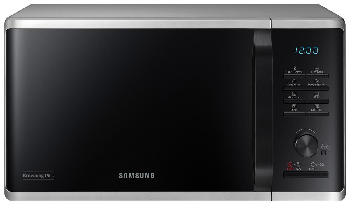 Mikrowelle Schwarz/Silberfarben 1250w - Silberfarben/Schwarz, Basics, Keramik/Kunststoff (49/27,5/39cm) - Samsung