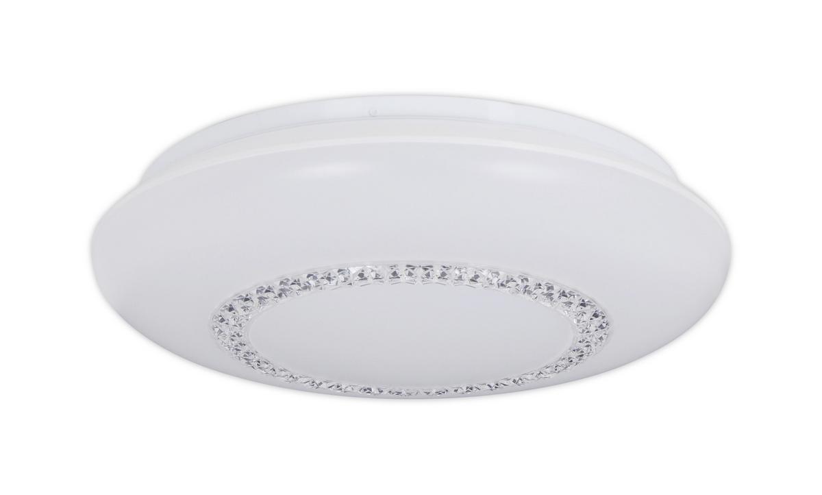 Led-deckenleuchten Pilsen Ø 41 Cm Rund - Klar/Weiß, Basics, Kunststoff/Metall (41cm) - Näve