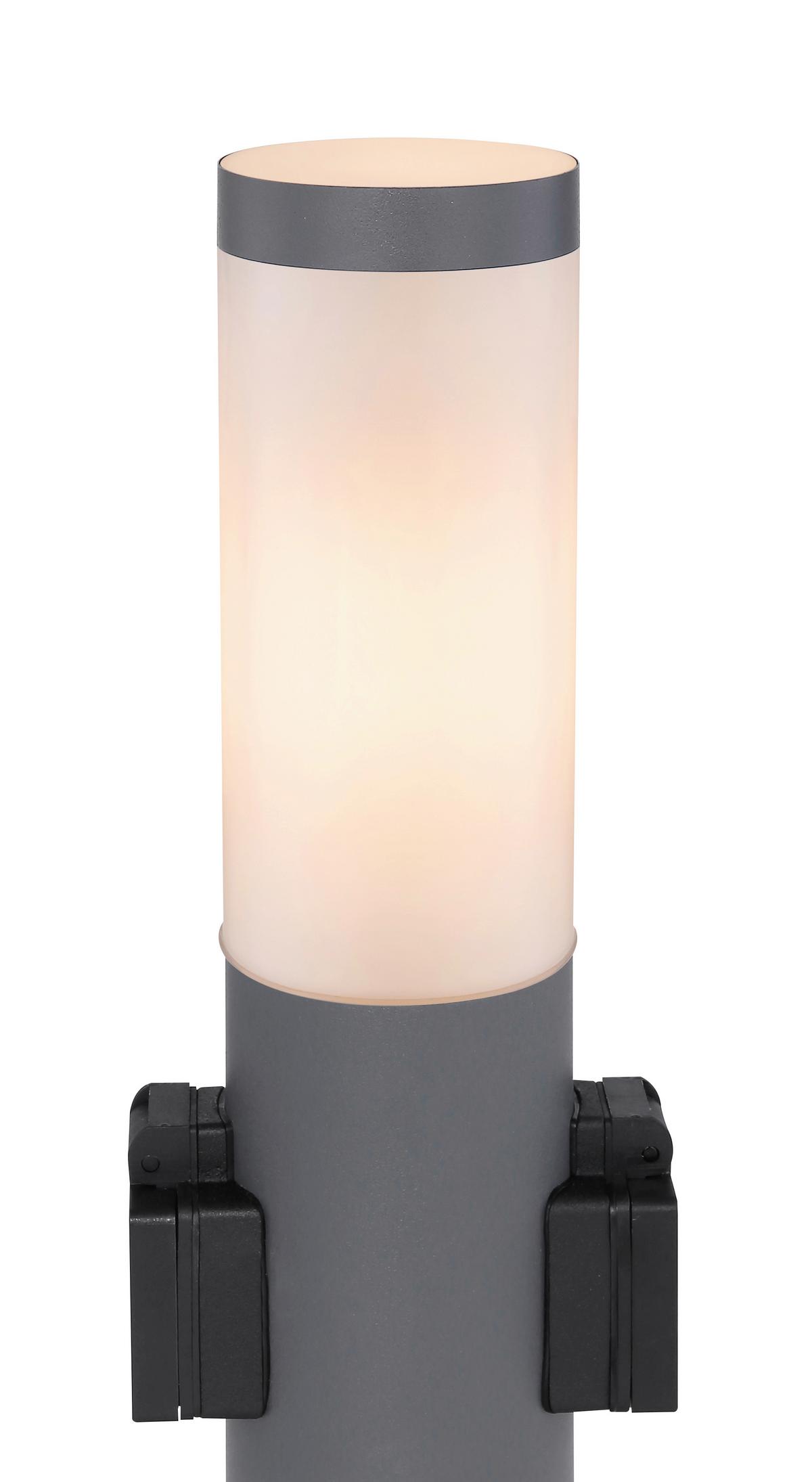Außenleuchte 60 W Kunststoff/Metall - Anthrazit/Opal, Design, Kunststoff/Metall (12,7/45cm) - Globo