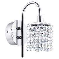 Wandleuchte Almonte 1-Flammig Kristallglasoptik - Klar/Chromfarben, Basics, Glas/Metall (11cm) - Eglo
