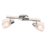 Strahler Dija 2-Flammig verstellbar L: 40,5 cm - Klar/Chromfarben, KONVENTIONELL, Glas/Metall (40,5/17,5/19cm) - James Wood