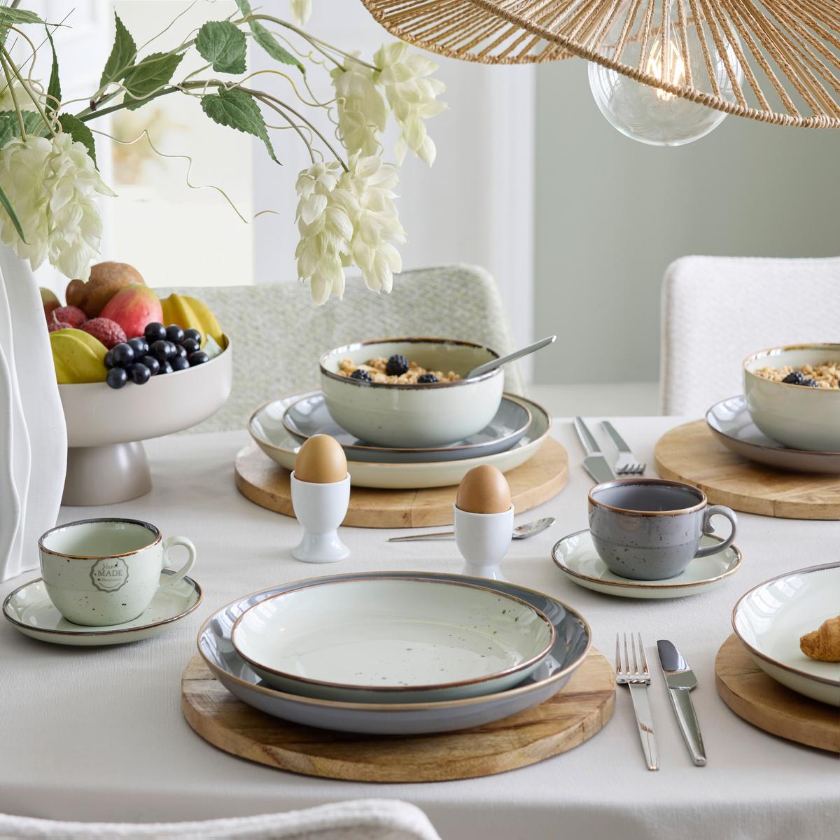 MĚLKÝ TALÍŘ CAPRI - krémová, Moderní, keramika (27/3,7cm) - Mömax