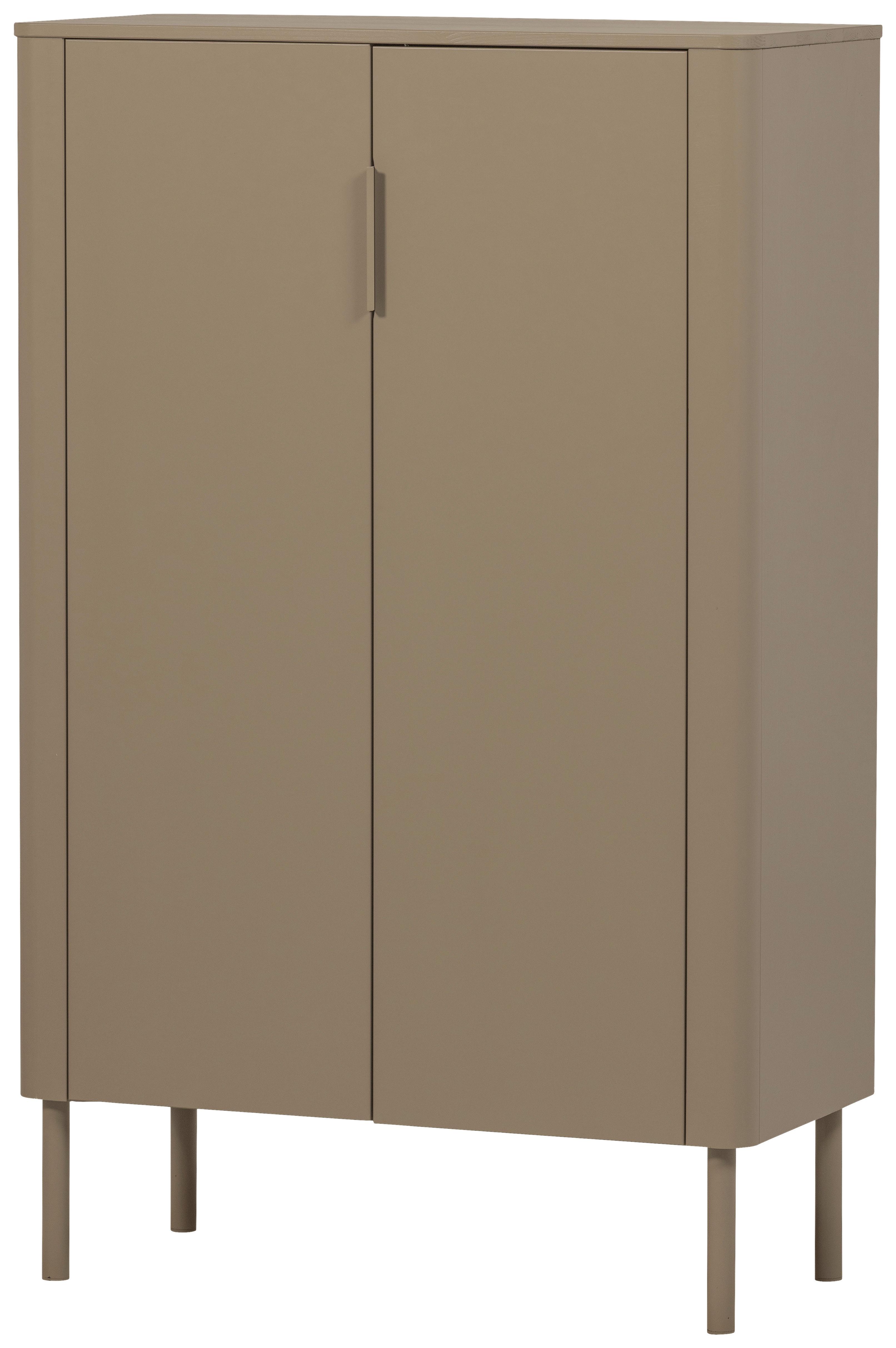 Schuhschrank Gunnar Schlammfarben B: 85 cm - Schlammfarben/Schwarz, Design, Holz (85/135/39cm) - Livetastic