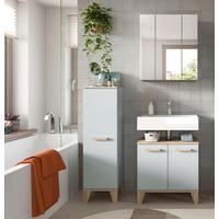 Badezimmer Eiche/Graugrün K: 94 cm - Eichefarben/Hellgrün, MODERN, Holzwerkstoff (94cm) - MID.YOU