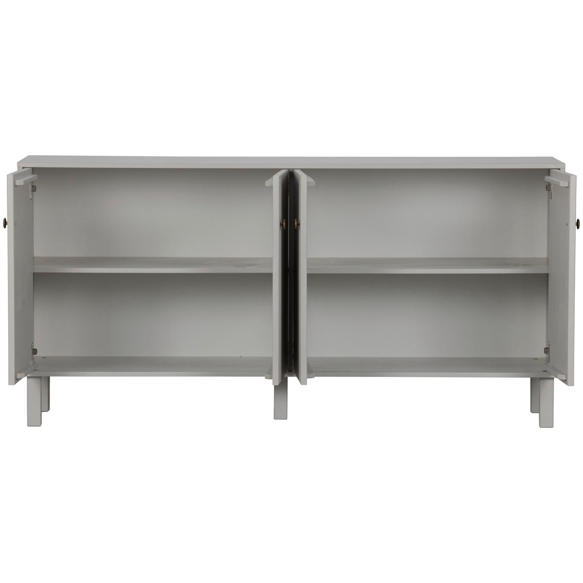 Kommode Madu Hellgrau B: 160cm - Hellgrau, Design, Holz (160/78/46cm) - Livetastic