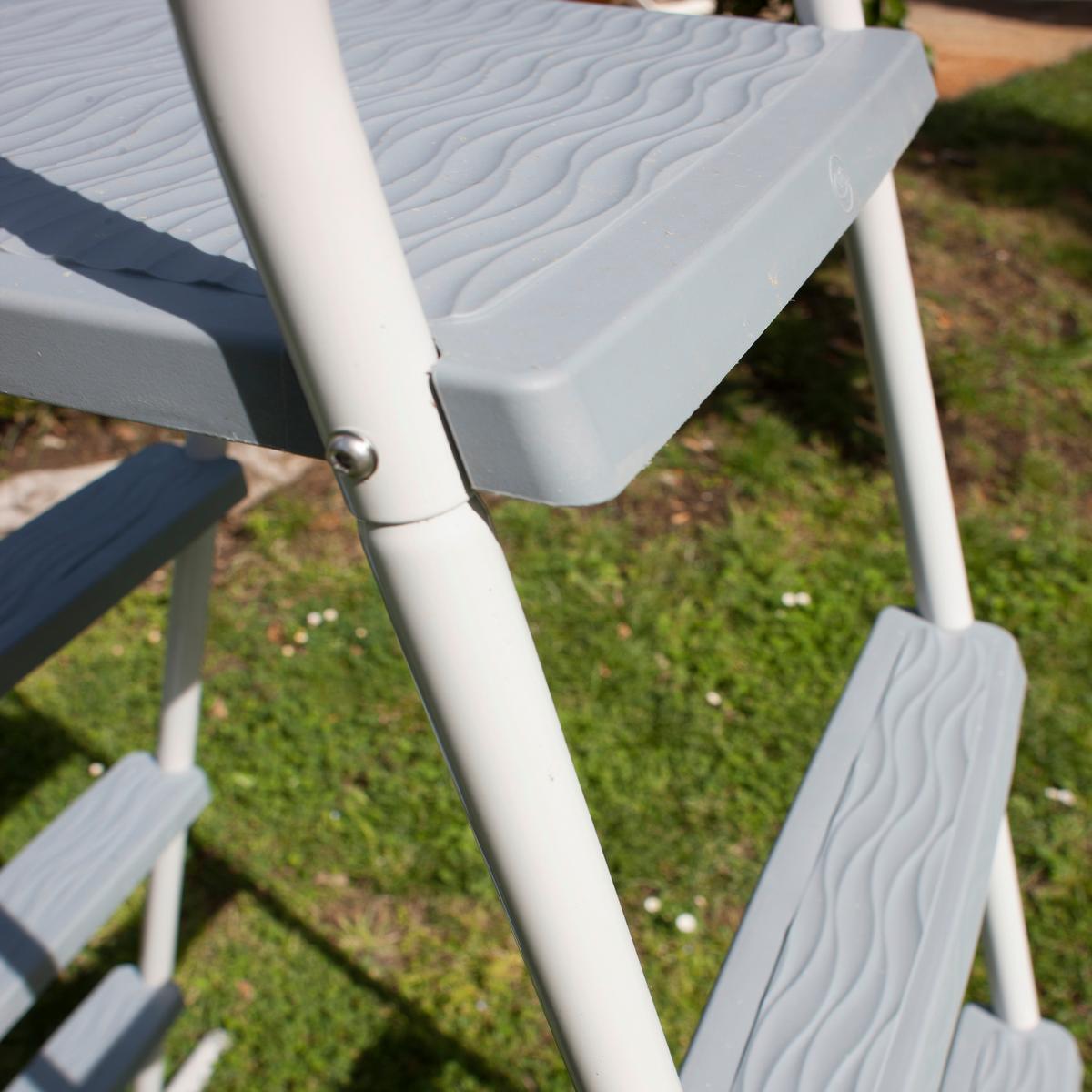 Poolleiter Leiter - Weiß, KONVENTIONELL, Metall (134cm) - Gre