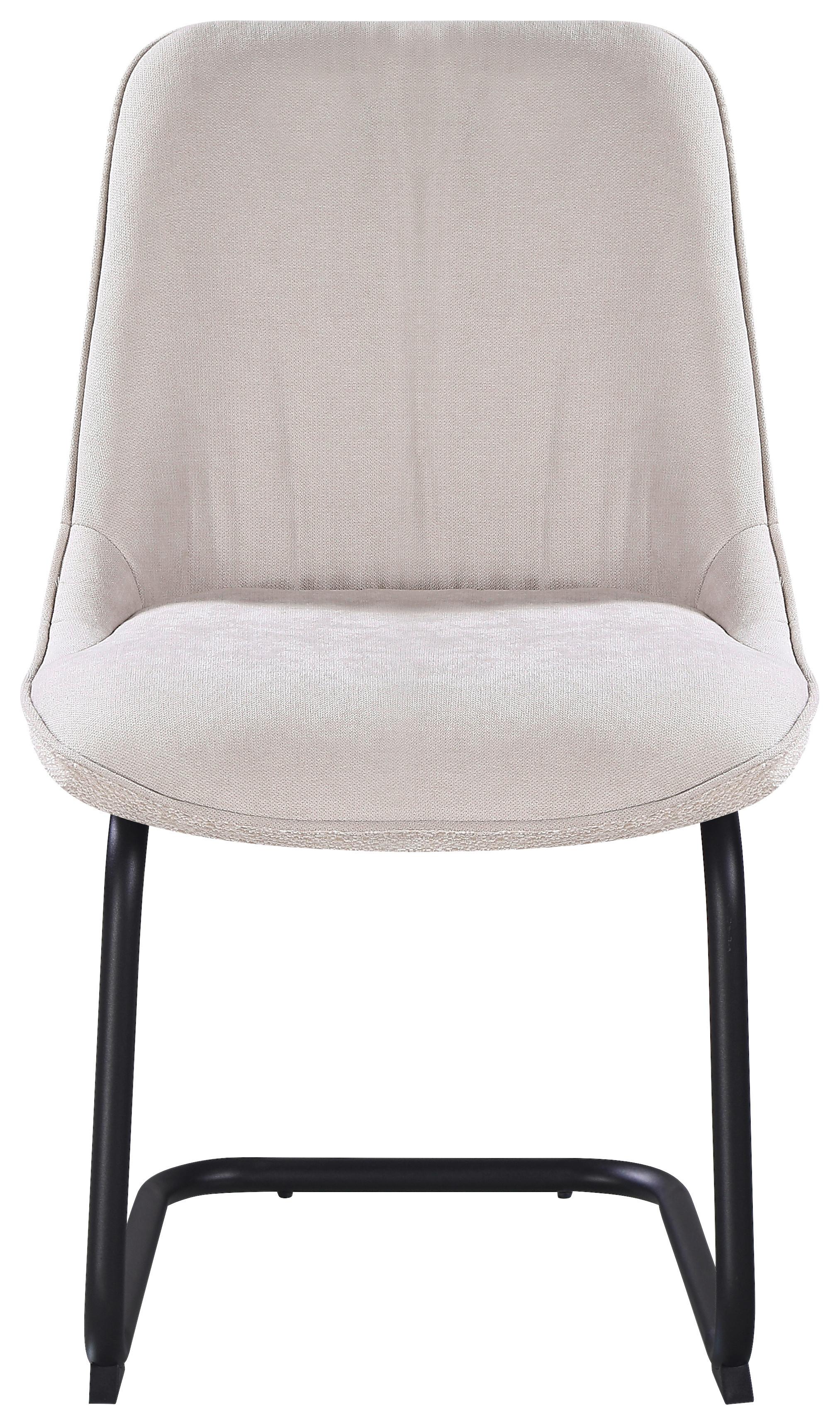 ŽIDLE NOVA - černá/béžová, Moderní, kov/textil (51/86/59cm) - Premium Living