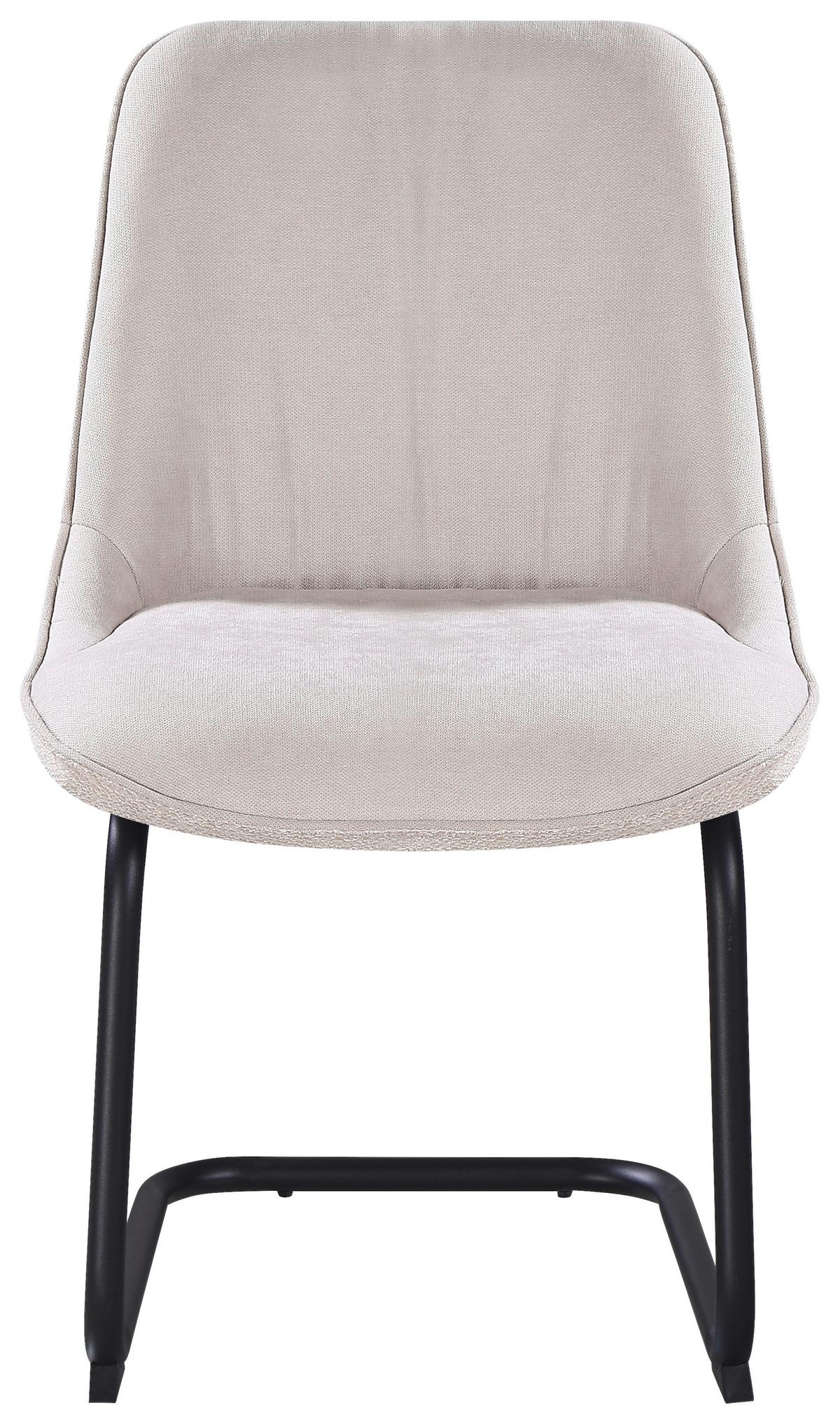 ŽIDLE NOVA - černá/béžová, Moderní, kov/textil (51/86/59cm) - Premium Living