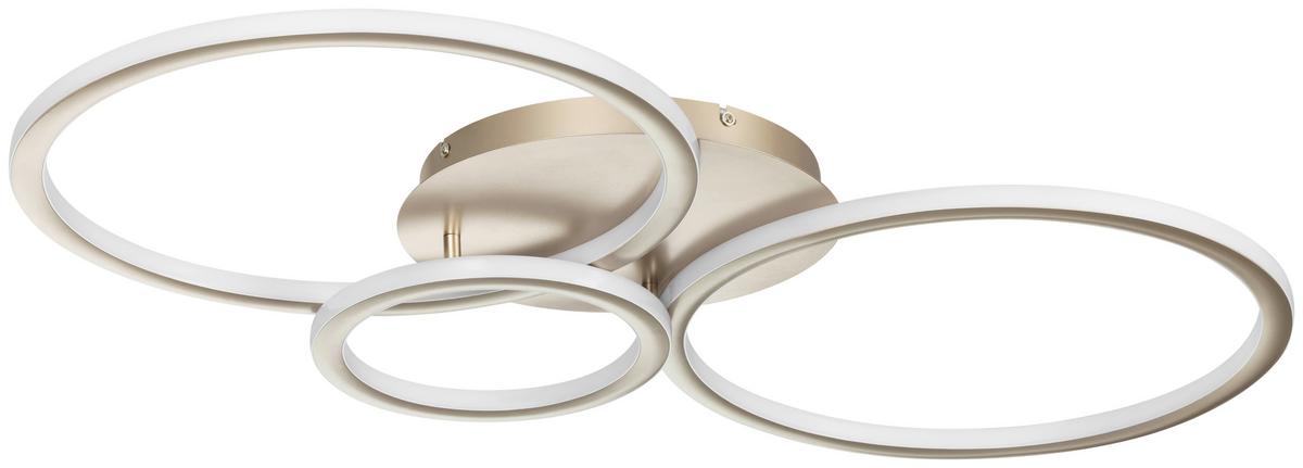 Led-deckenleuchte, 70w Cassian - Champagner, Basics, Kunststoff/Metall (95/50/7,5cm) - Luca Bessoni