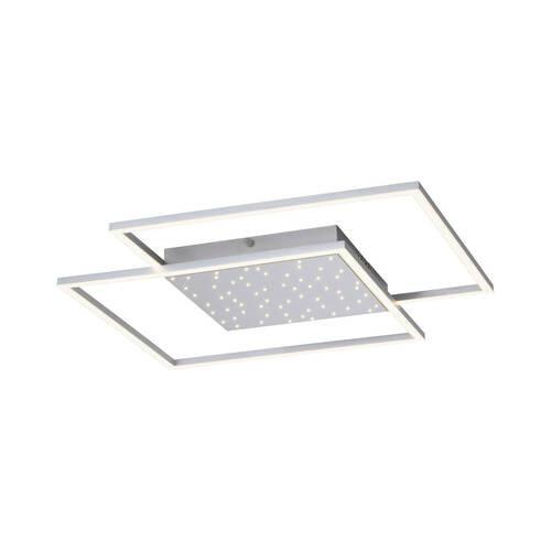 LED-Deckenleuchte YUKi L: 67 cm mit Sternenhimmel - Grau, Design, Metall (67/67/5cm) - Paul Neuhaus