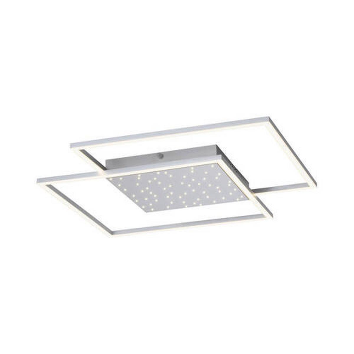 LED-Deckenleuchte YUKi L: 67 cm mit Sternenhimmel - Grau, Design, Metall (67/67/5cm) - Paul Neuhaus