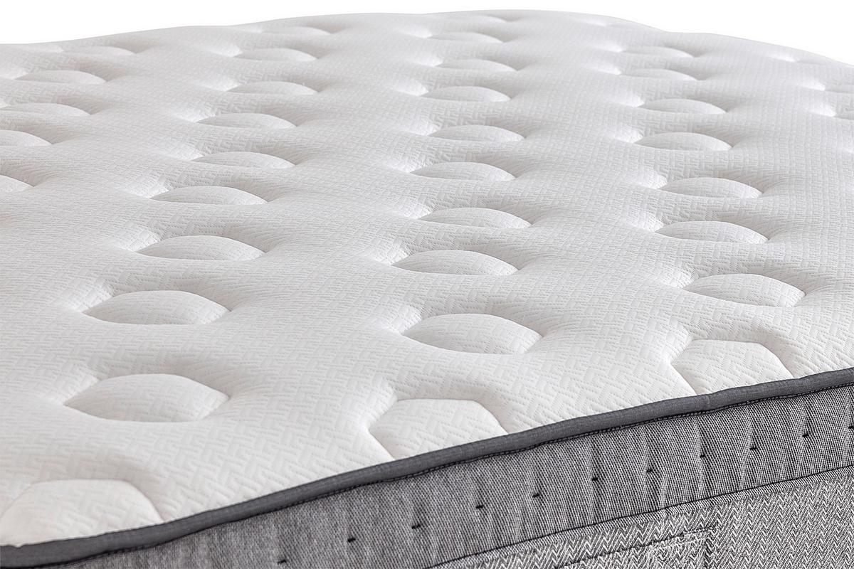 Taschenfederkernmatratze Grau/weiß, 90x200 Cm - Weiß/Grau, Basics, Textil (90/200cm) - Yatas