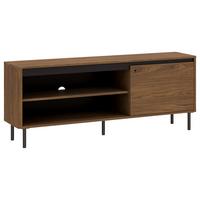TV-Element Revillo Schwarz/Nussbaumfarben B:150cm - Nussbaumfarben/Schwarz, Basics, Holzwerkstoff (150/61/40cm)
