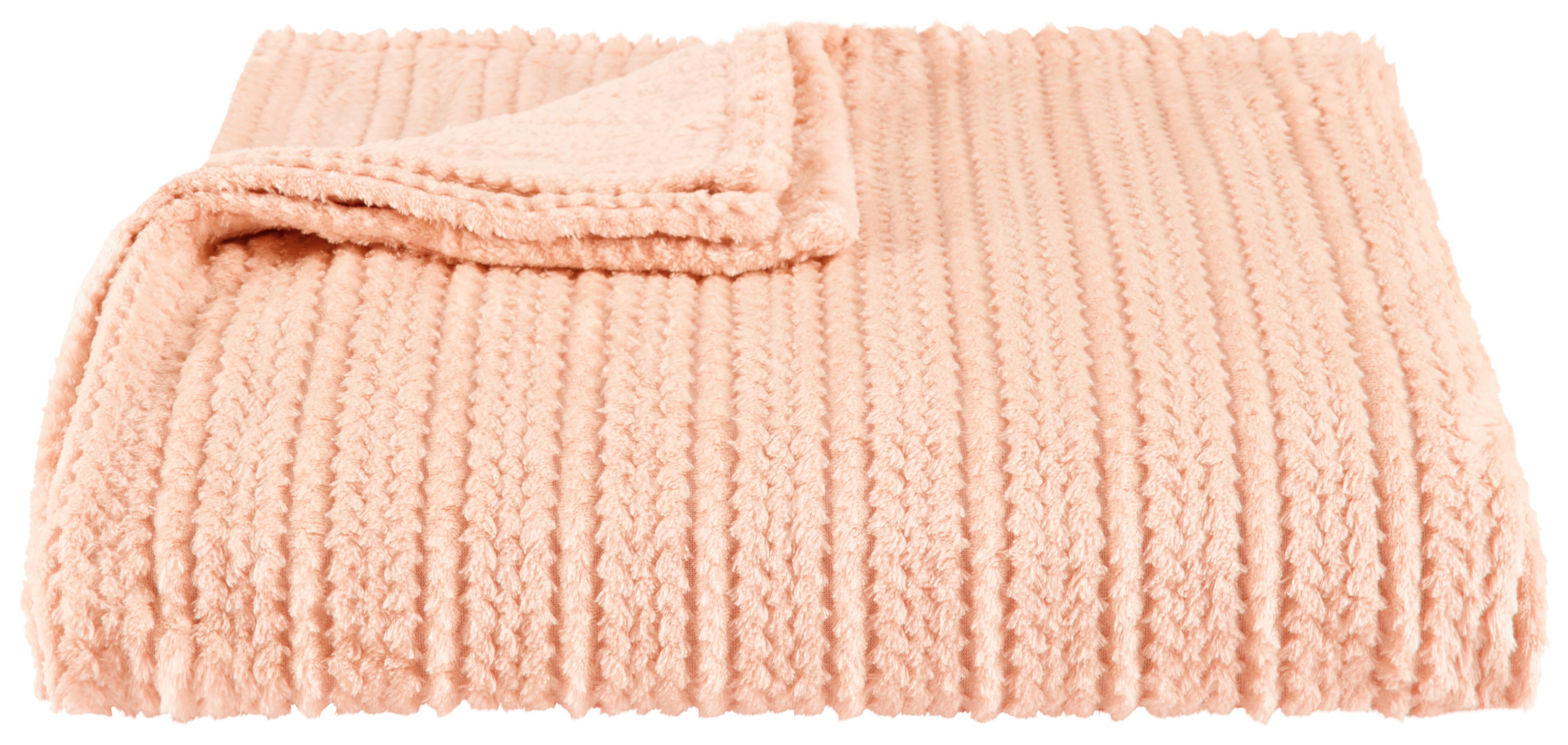 Kuscheldecke Angela - Lachsfarben, MODERN, Textil (180/220cm) - Luca Bessoni