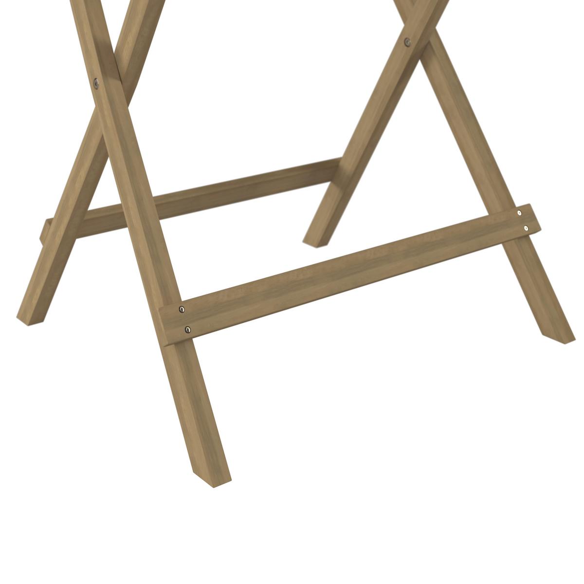 Balkonszett Meran - akácia színű, Modern, fa (60/42/72/77/60/47cm) - James Wood