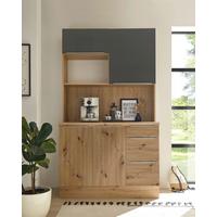 Miniküche ohne Geräte 120 cm Anthrazit/Eiche Dekor - Eiche Artisan/Grau, LIFESTYLE, Holzwerkstoff (120cm) - Respekta
