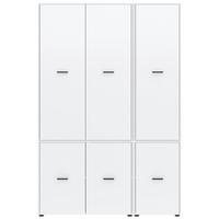 Kleiderschrank Kivo Weiß, B: 135 cm - Weiß, Basics, Holzwerkstoff (135/199,6/52,1cm)