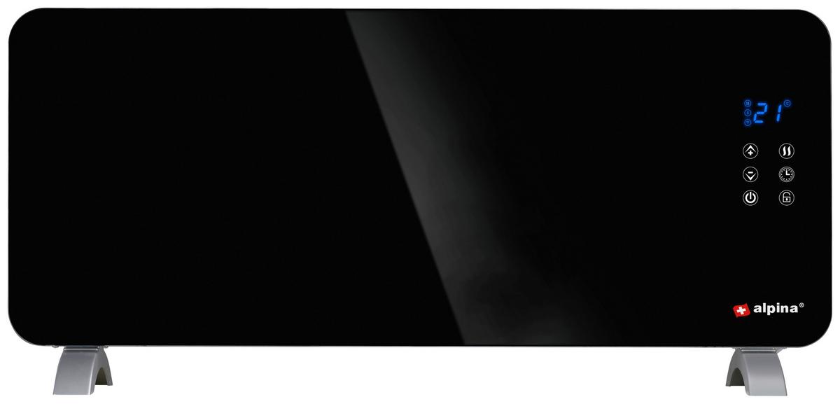 Infrarotstrahler Glass Panel Heater 230v 2000w - Schwarz, Basics, Glas (92/43/24cm)