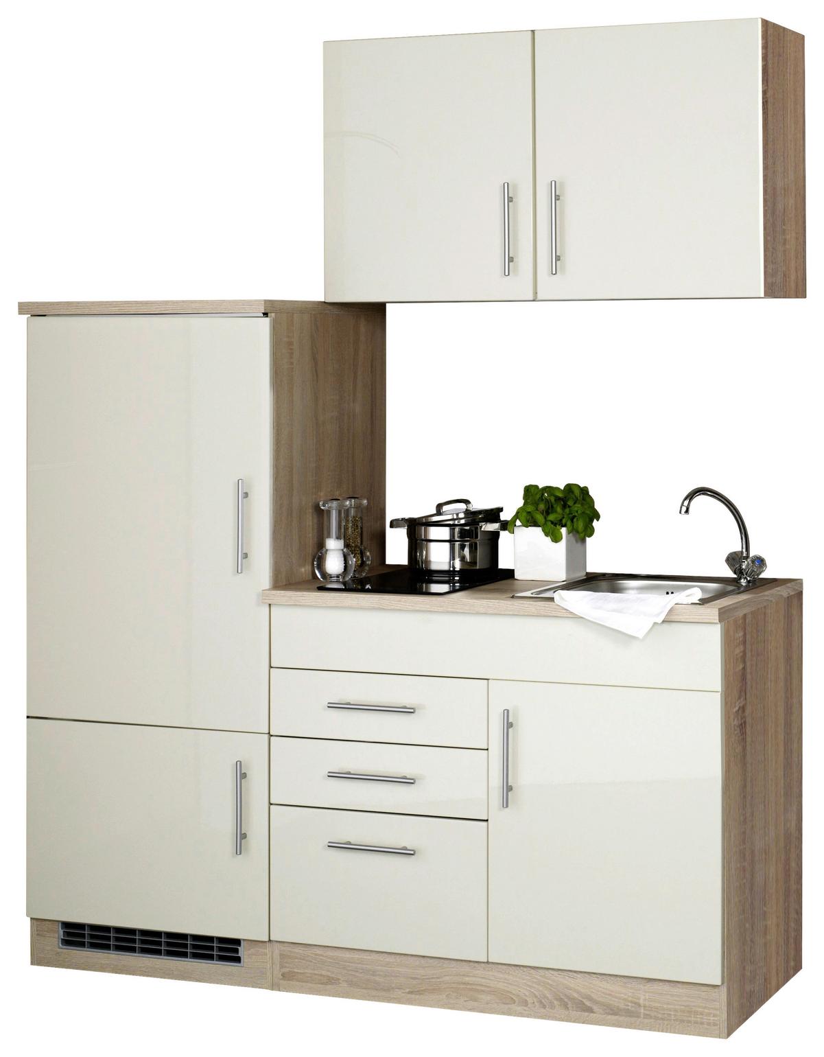 Küchenblock Toronto Creme/eiche Dekor B: 160 Cm - Eichefarben/Creme, MODERN, Holzwerkstoff (160cm) - Held