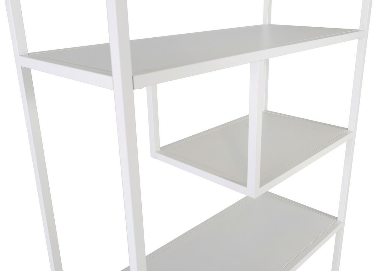 Bücherwand Staal - Weiß, Design, Metall (85/188/35cm) - Livetastic
