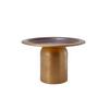 Tortenplatte Rund Eisen Art Deco D: 20,5 cm Golden/Pflaume - Pflaume/Goldfarben, Trend, Metall (20,5/13,5cm) - Kayoom