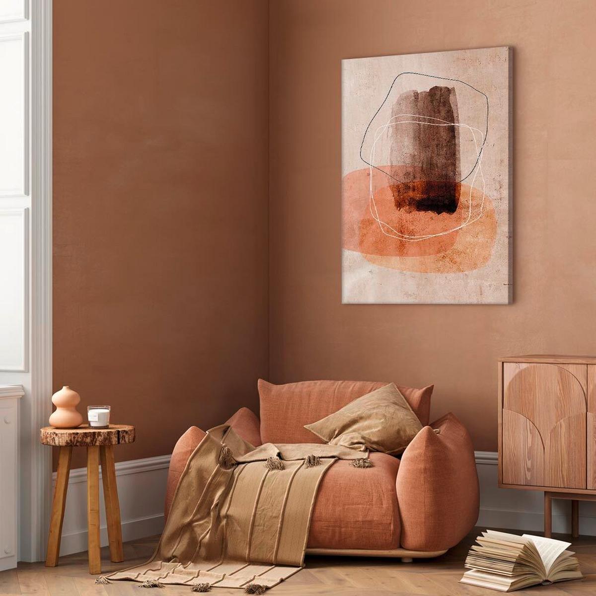Leinwandbild Beige B: 40 cm - Beige, Basics, Holzwerkstoff/Textil (40/60/1,2cm) - artgeist