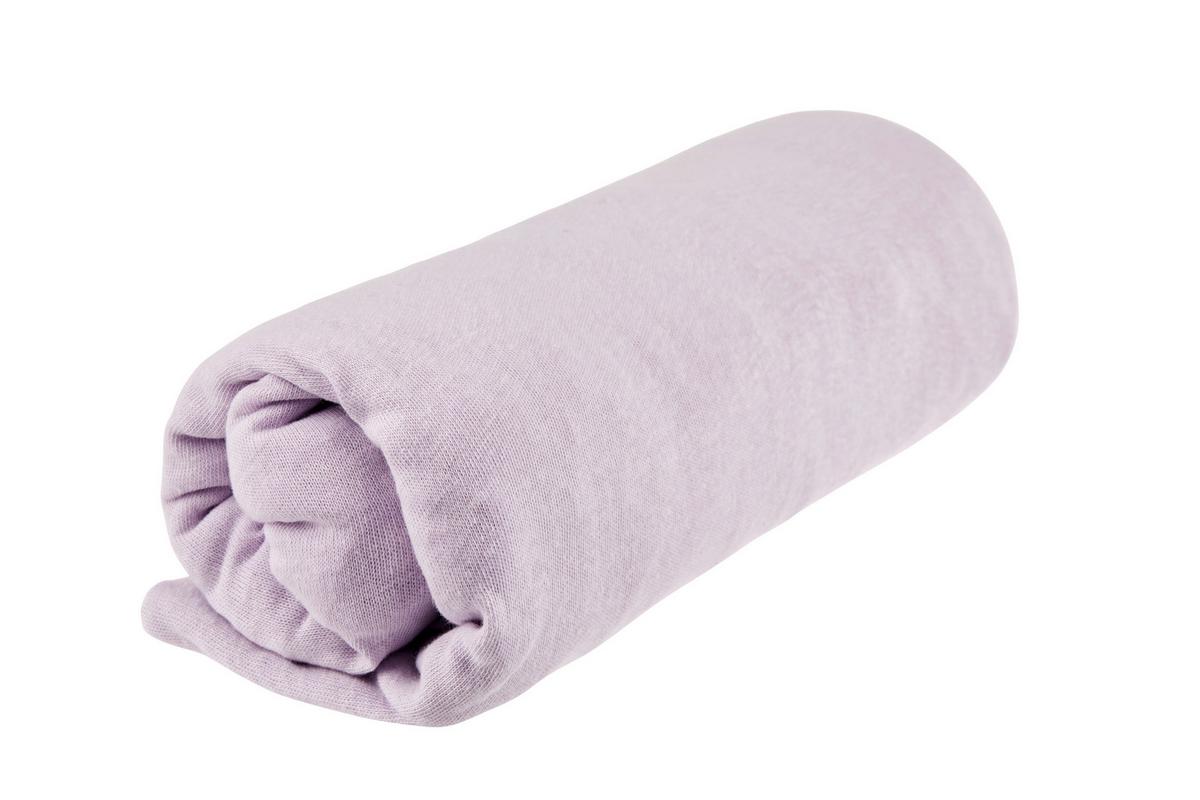 Spannleintuch Isadora 100x200 Cm Jersey-Baumwolle - Taupe/Lila, MODERN, Textil (100/200cm) - Ondega