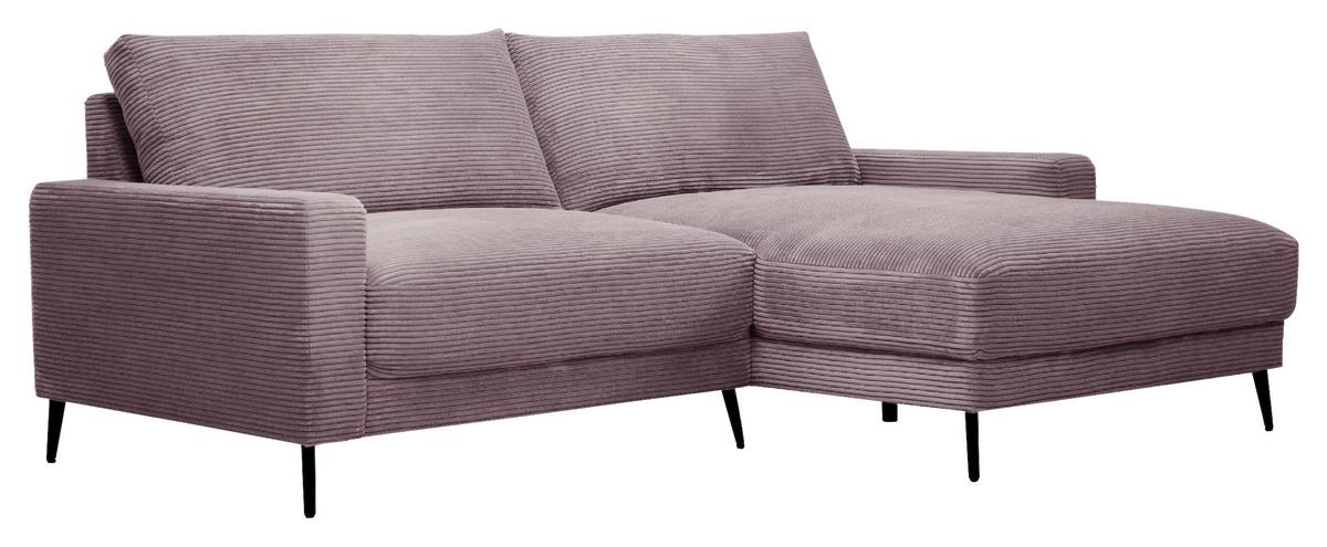 Univerzálna sedačka CORA, staroružový menčester - čierna/staroružová, Modern, kov/drevo (223/86/161cm) - Mömax