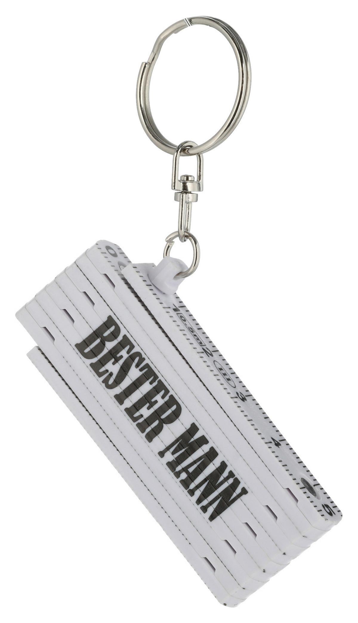 Schlüsselanhänger Zollstock - Gelb/Schwarz, Basics, Kunststoff (6,5/1,3/2,4cm)