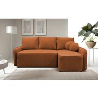 Ecksofa Fancy Rostfarben 209x143 Cm - Rostfarben/Schwarz, Design, Textil (209/143cm) - MID.YOU