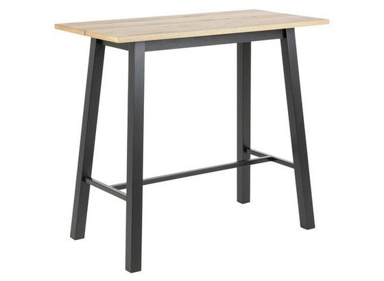 Bartisch Chara B: 58 cm Eichefarben - Eichefarben/Schwarz, Design, Holz/Holzwerkstoff (117/58/105cm) - Carryhome Bartisch Chara B: 58 cm Eichefarben - Eichefarben/Schwarz, Design, Holz/Holzwerkstoff (117/58/105cm) - Carryhome