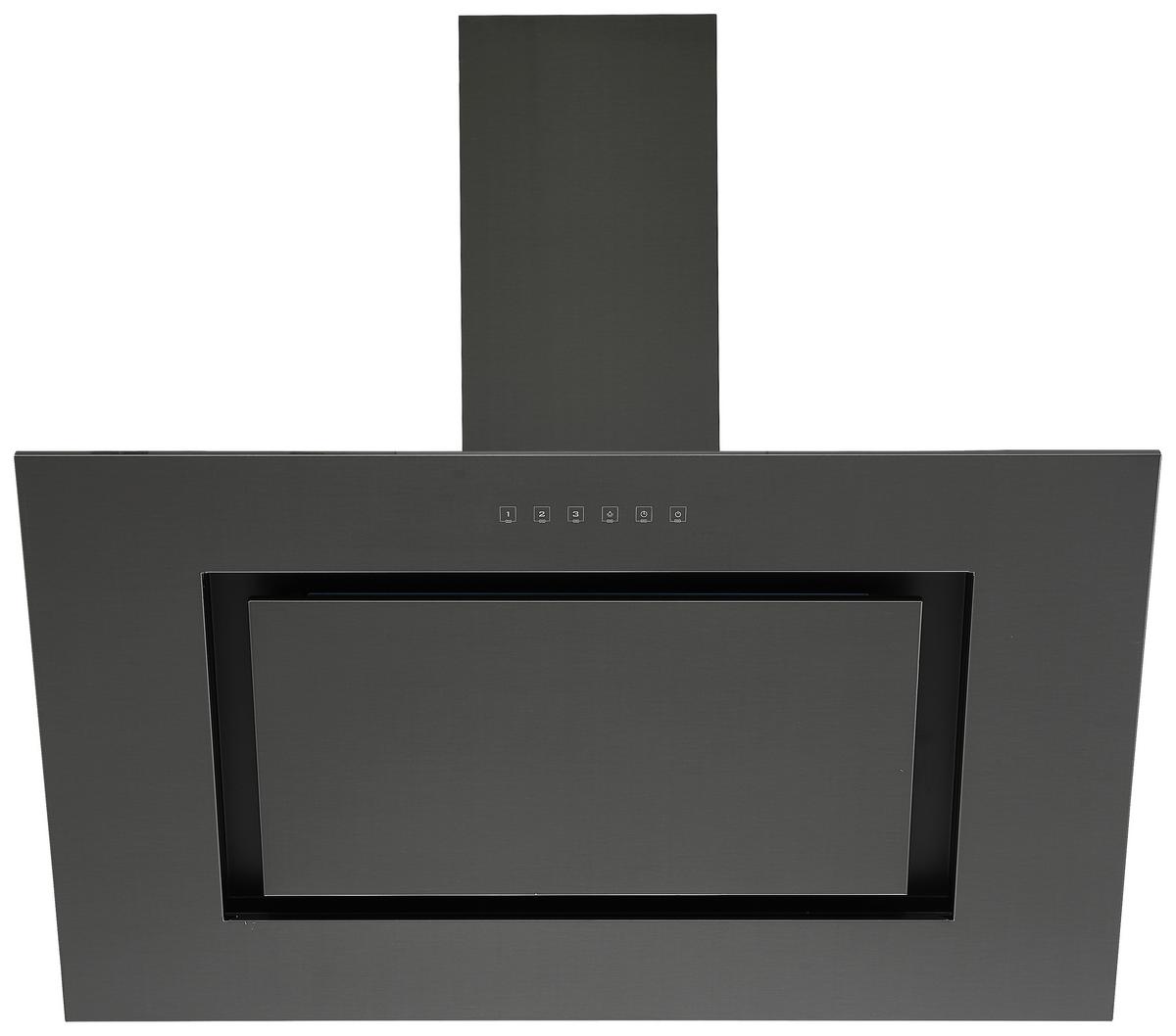 Kopffreihaube Respekta Nele Edelstahl Schwarz B: 90 Cm Led - Schwarz, Trend, Metall (90/84,1-122,1/37,2cm) - Respekta