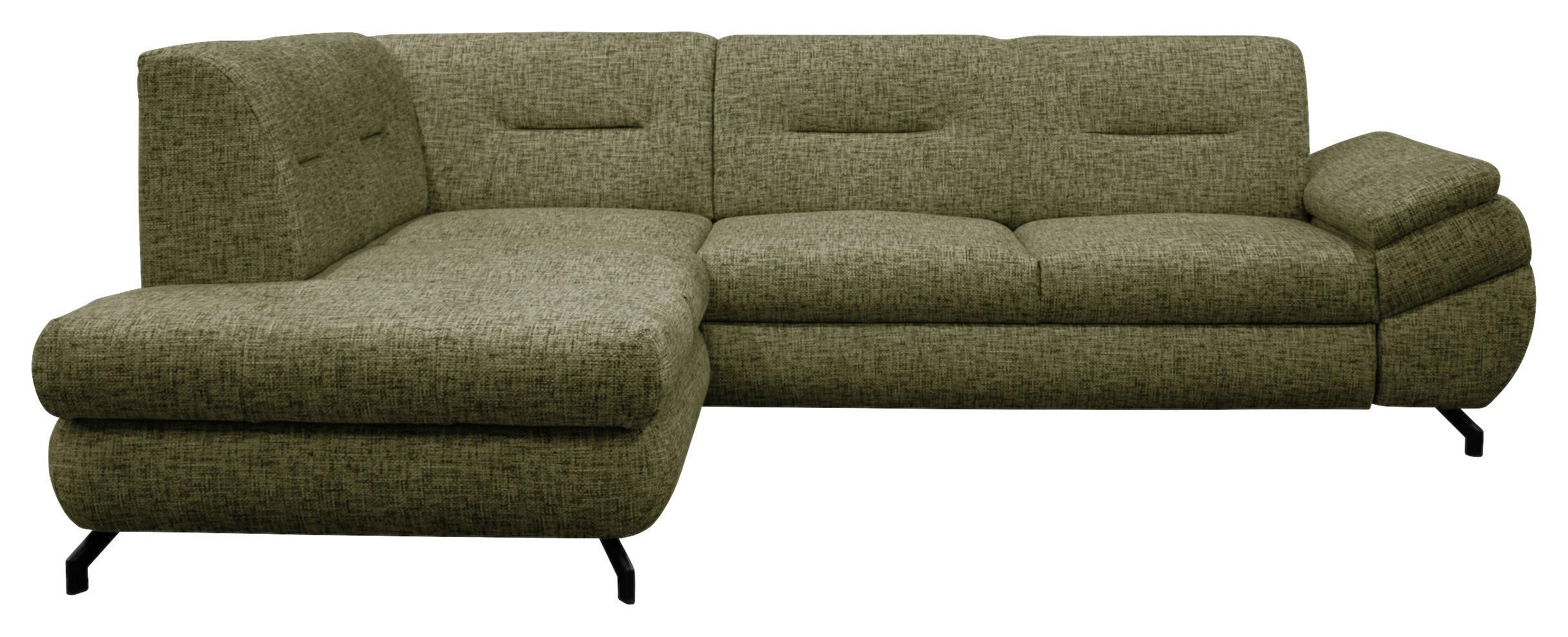 Ecksofa Imo Grün 201x274 cm - Schwarz/Grün, Design, Textil (201/274cm) - MID.YOU