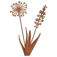 Dekofigur Blume H: 20 cm aus Metall für Outdoor - Rostfarben, Basics, Metall (5/20cm)
