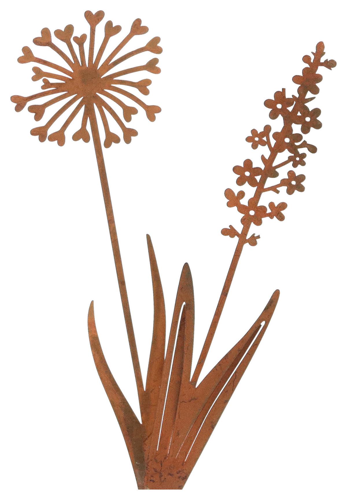 Dekofigur Blume H: 20 cm aus Metall für Outdoor - Rostfarben, Basics, Metall (5/20cm)