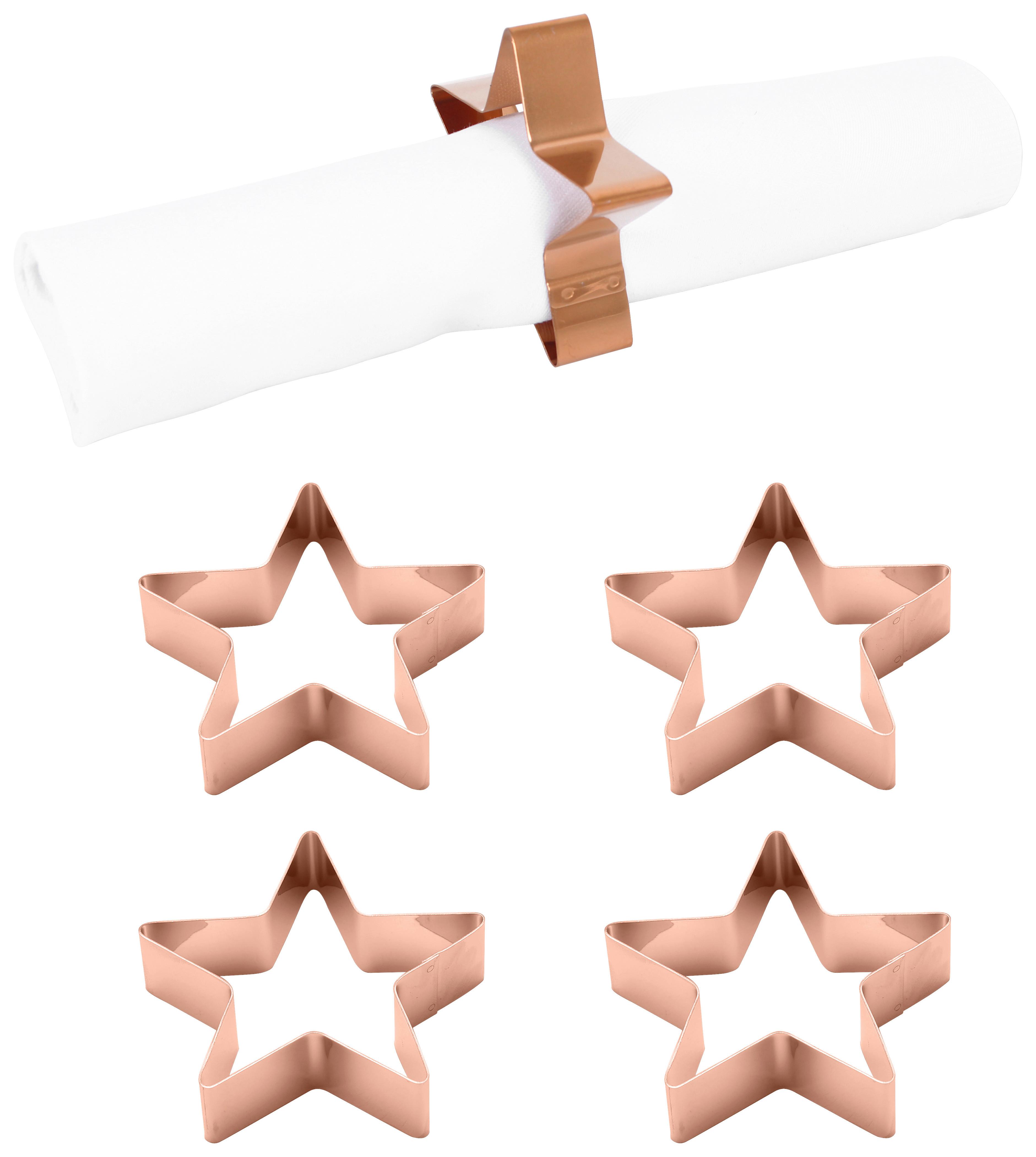Serviettenring Echtwerk Serviettenring-Set - Kupferfarben, Design, Metall (7cm) - Echtwerk