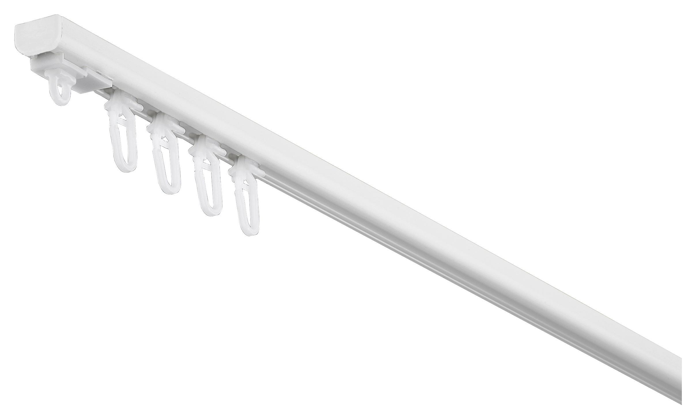 Vorhangschiene Sbdlal150-350-240 - Weiß, KONVENTIONELL, Metall (240cm) - Ondega