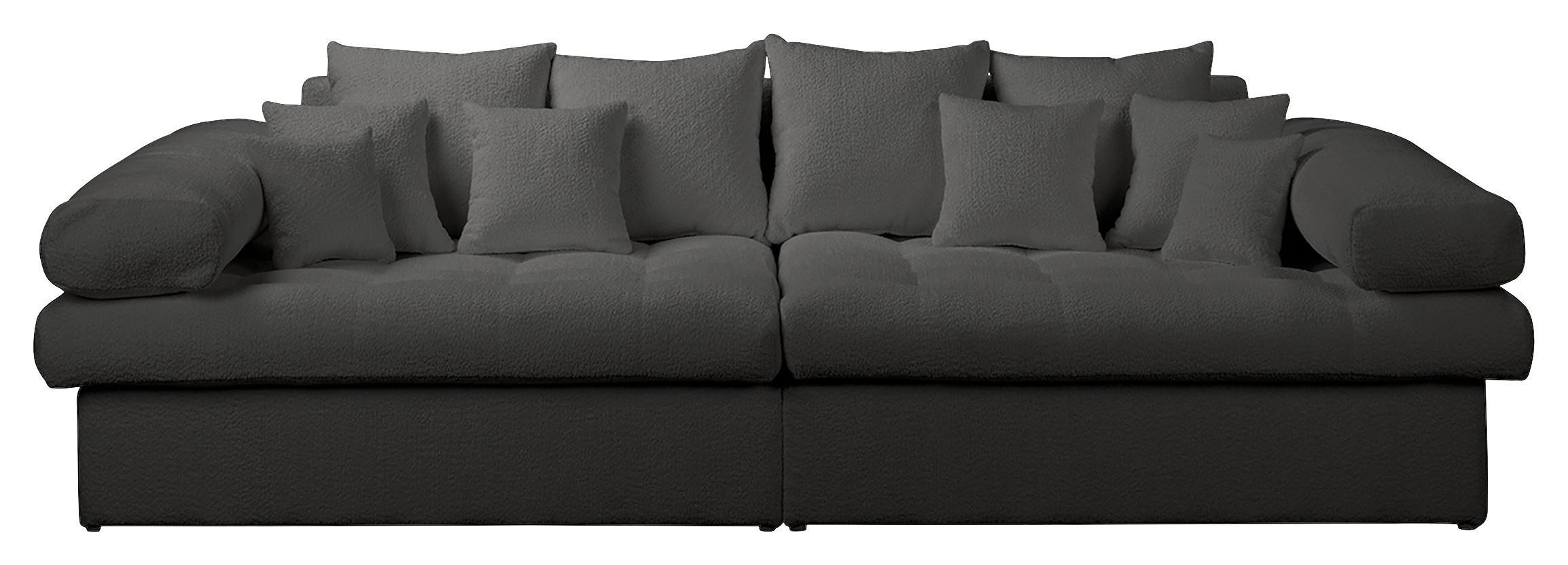 Bigsofa Naomi Dunkelgrau B: 284 cm - Dunkelgrau/Schwarz, Design, Textil (284/94/148cm) - Livetastic