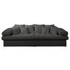 Bigsofa Naomi Dunkelgrau B: 284 cm - Dunkelgrau/Schwarz, Design, Textil (284/94/148cm) - Livetastic