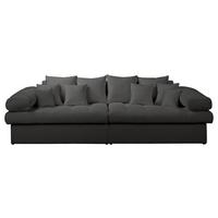 Bigsofa Naomi Dunkelgrau B: 284 cm - Dunkelgrau/Schwarz, Design, Textil (284/94/148cm) - Livetastic