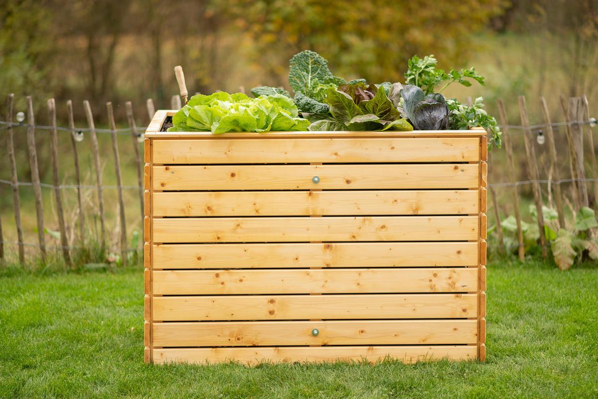 Hochbeet Echtholz Fichte 70x90x130 Cm  Fichtefarben - Fichtefarben, Basics, Holz (70/90/130cm)