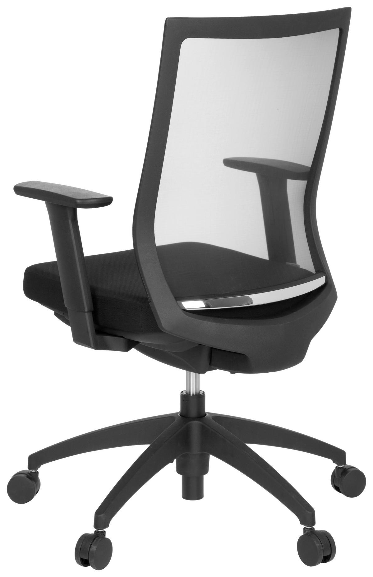 Drehstuhl Aspen Schwarz - Chromfarben/Schwarz, MODERN, Kunststoff/Textil (63/106/55cm) - MID.YOU
