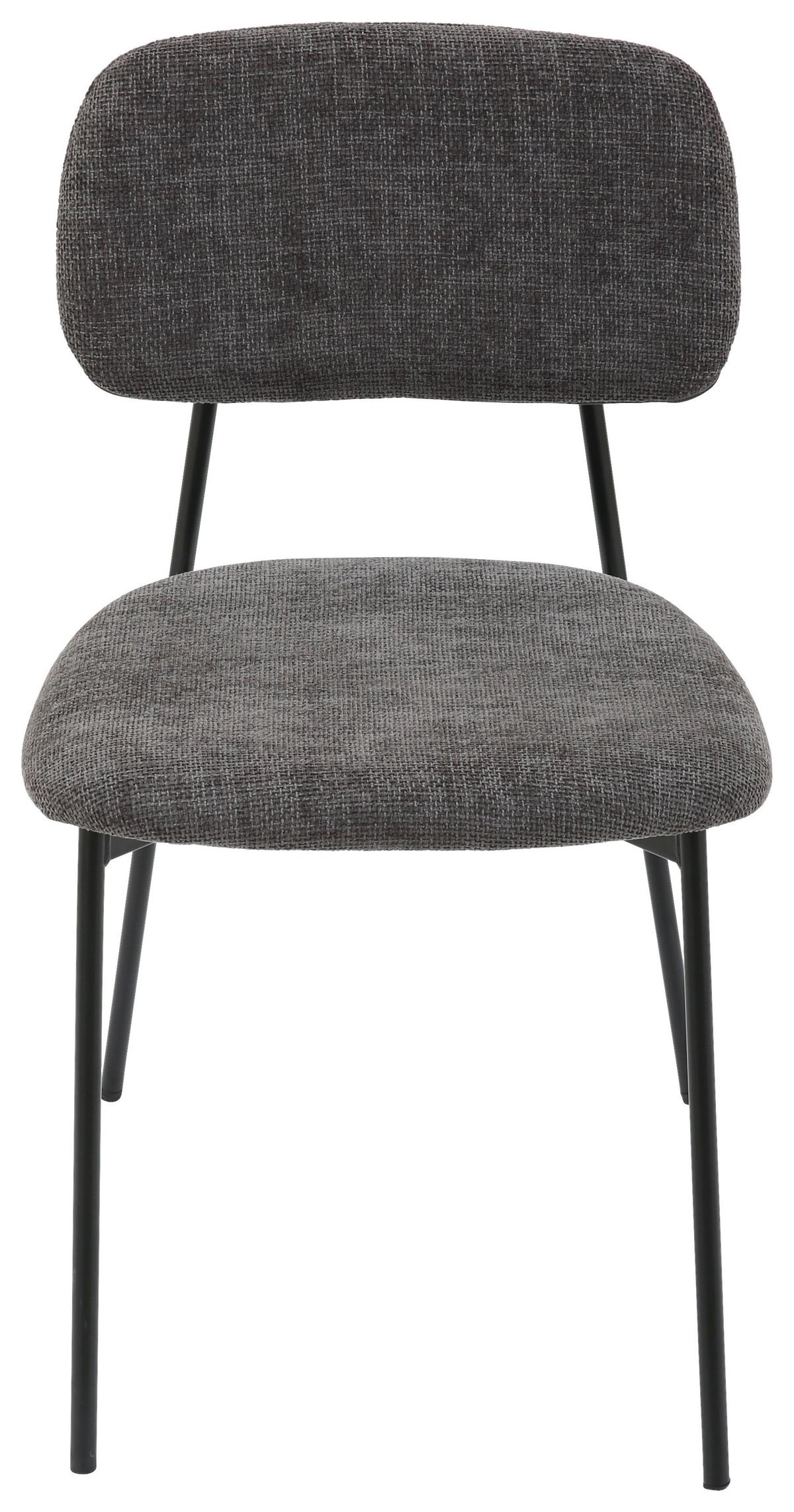 Židle Lara, sivá - šedá/černá, Moderní, kov/textil (44/78,5/49cm) - Mömax