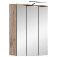 Spiegelschrank Mason Eiche Dekor Grau B:60 Cm - Eichefarben/Grau, MODERN, Glas/Holzwerkstoff (60/77/37cm) - MID.YOU