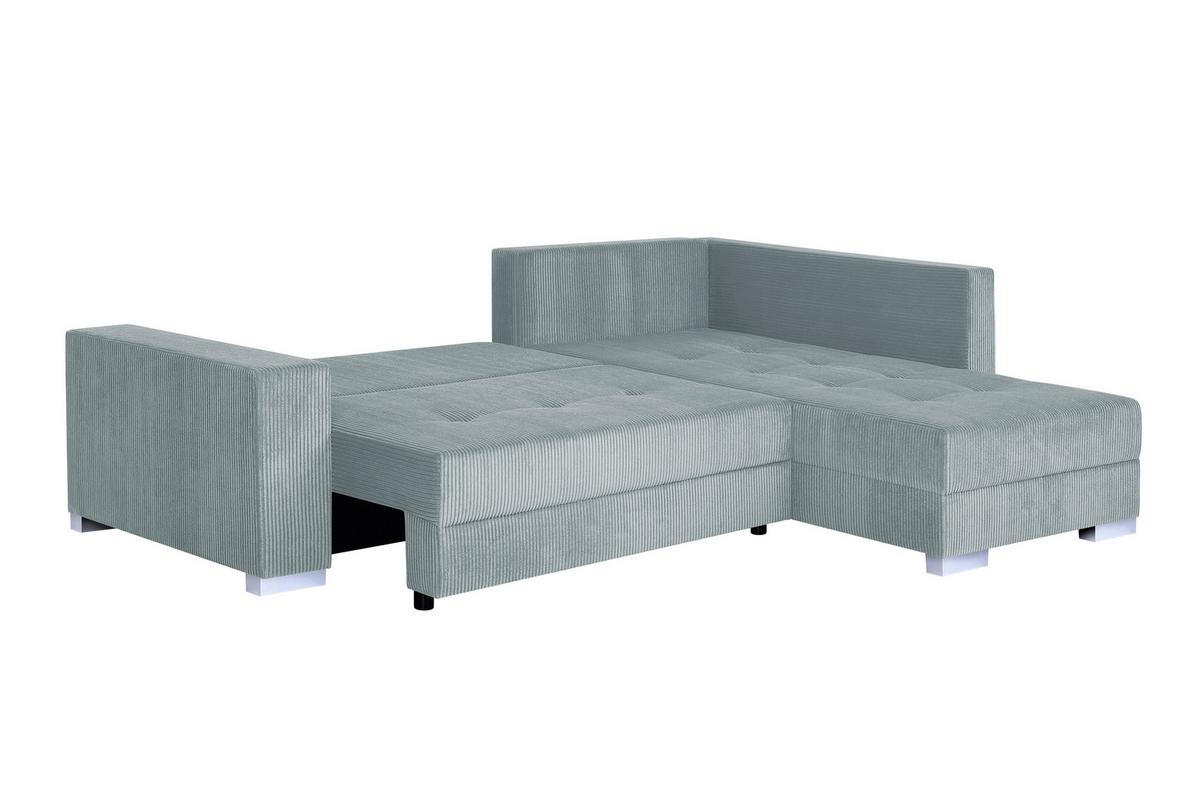 Univerzálna sedačka LARS, mätovozelený / tmavosivý menč. - čierna/mätovozelená, Design, kompozitné drevo/textil (260/218cm) - P & B